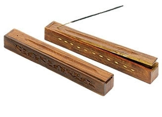 Flip Top Wooden Incense Holder - Lighten Up Shop