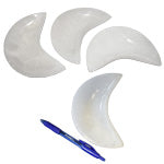 Selenite Moon Dish 13.75cm - Lighten Up Shop