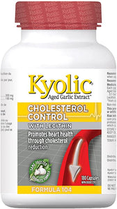 Kyolic Aged Garlic Extract Cholesterol Control Formula 104 180 Capsules - Lighten Up Shop