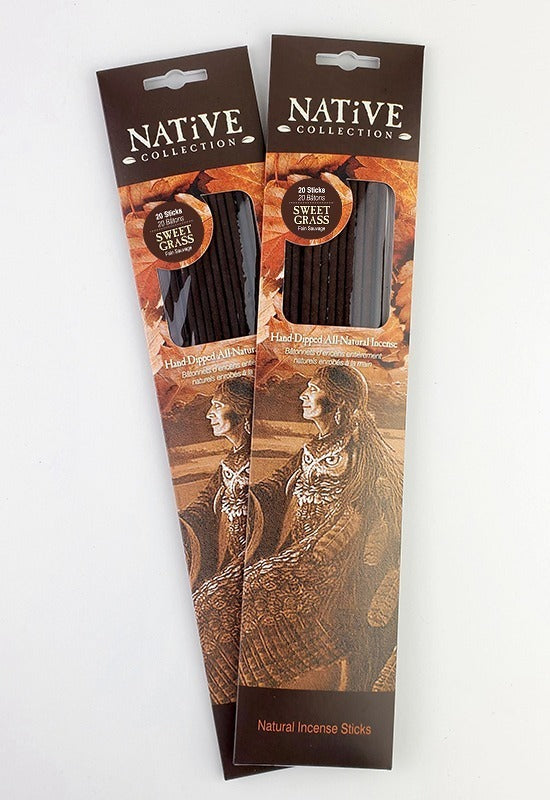 Native Collection Hand-Dipped Incense Sticks - Sweetgrass - Lighten Up Shop