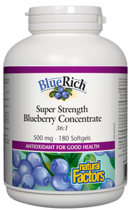 Blueberry Concentrate 500mg - 180 Softgels - Lighten Up Shop