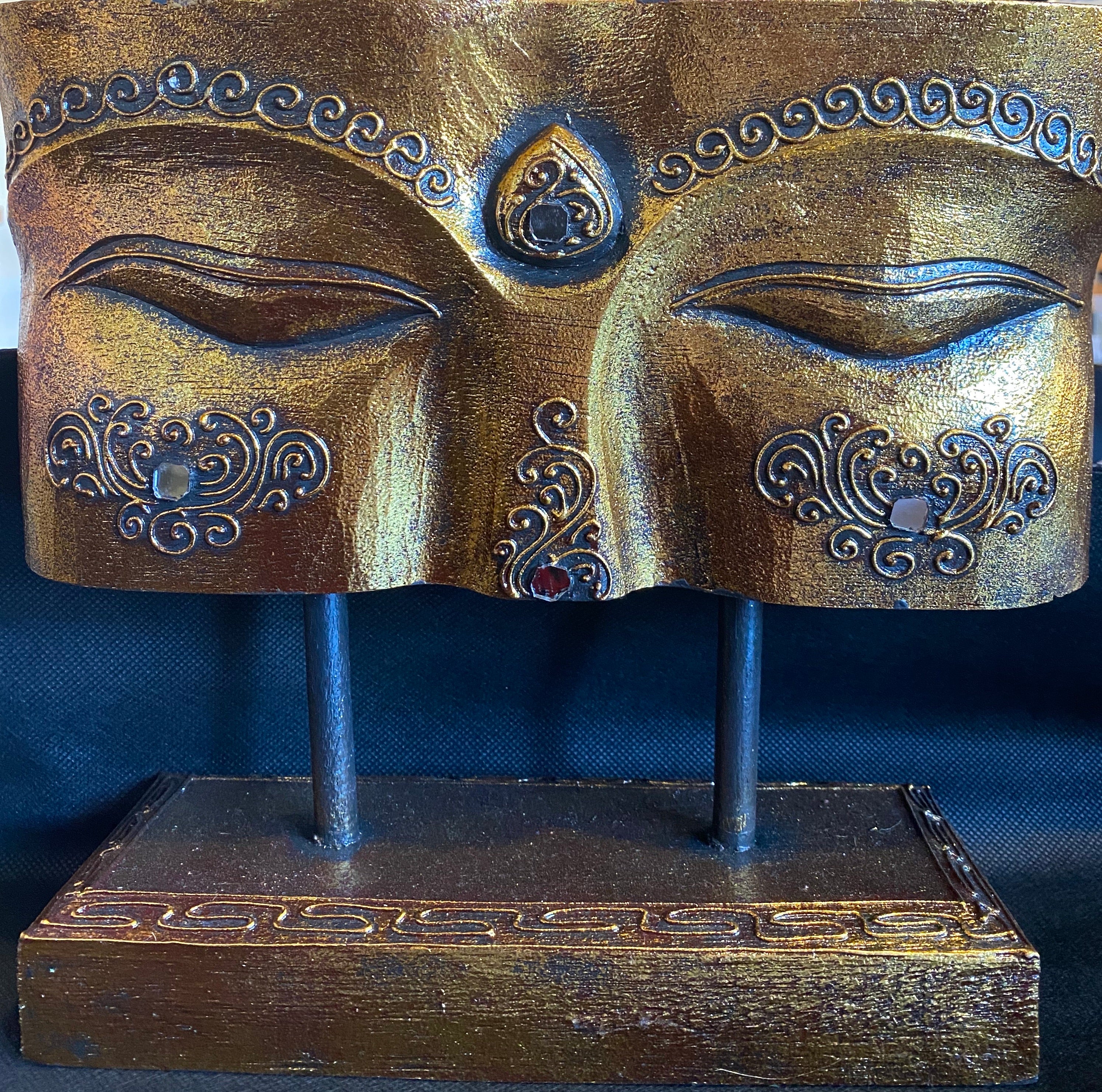 Eyes of Buddha Plaque on Stand - Lighten Up Shop