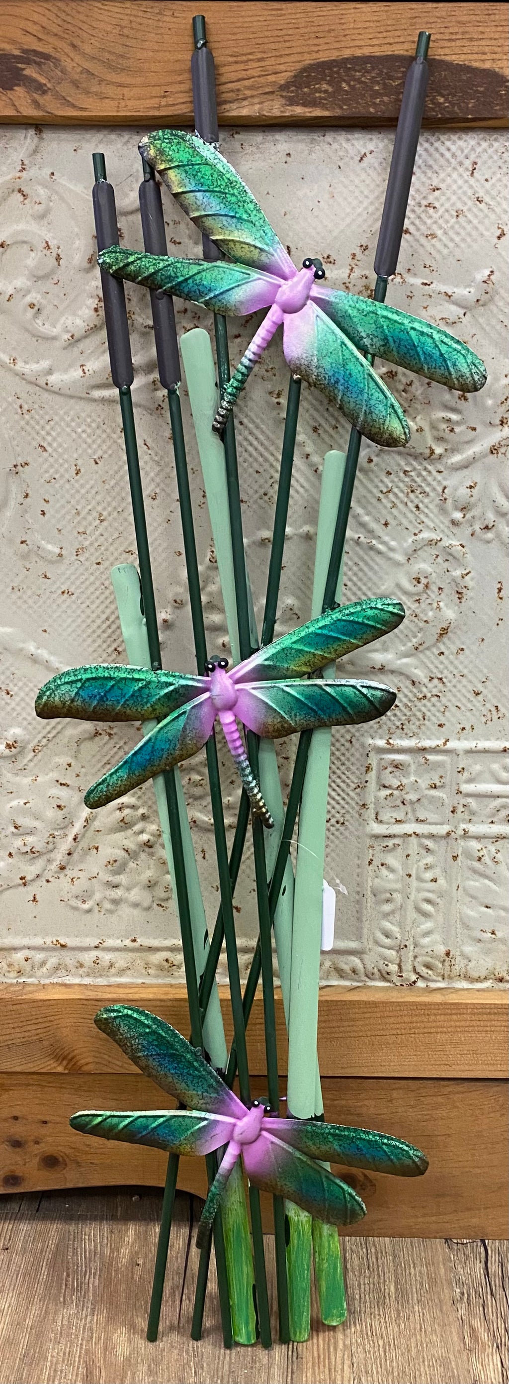 Dragonfly Cattail Wall/Garden Decor - Lighten Up Shop