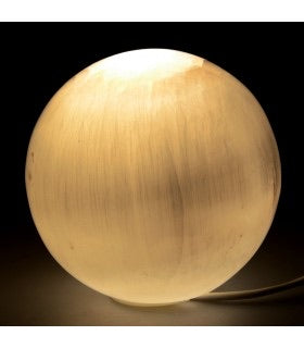 Selenite Sphere Lamp LED USB - Lighten Up Shop
