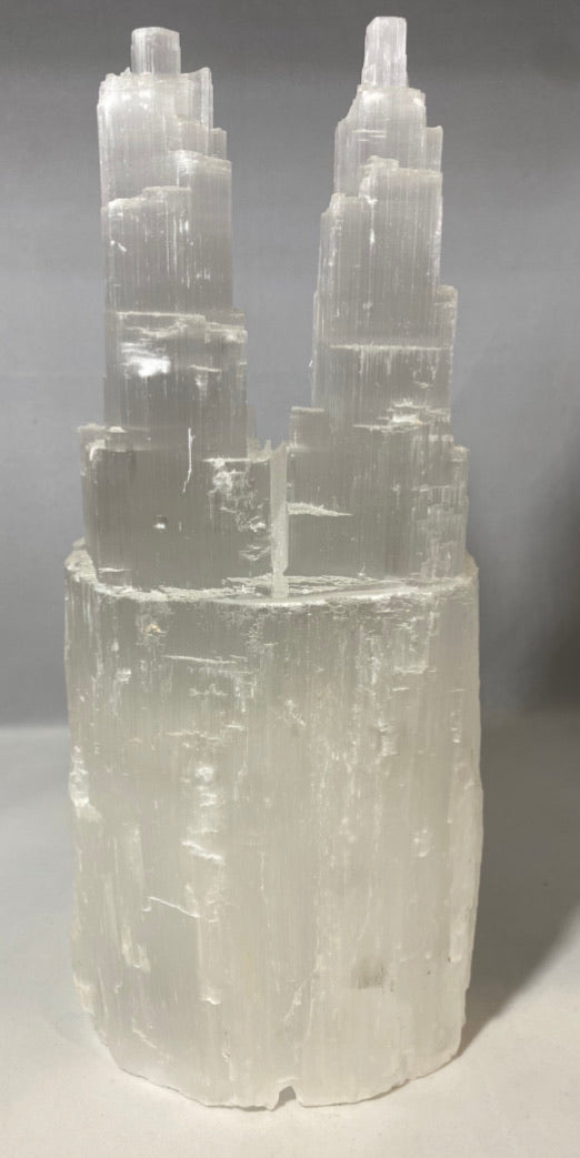 Selenite Two Tower Lamp - Lighten Up Shop