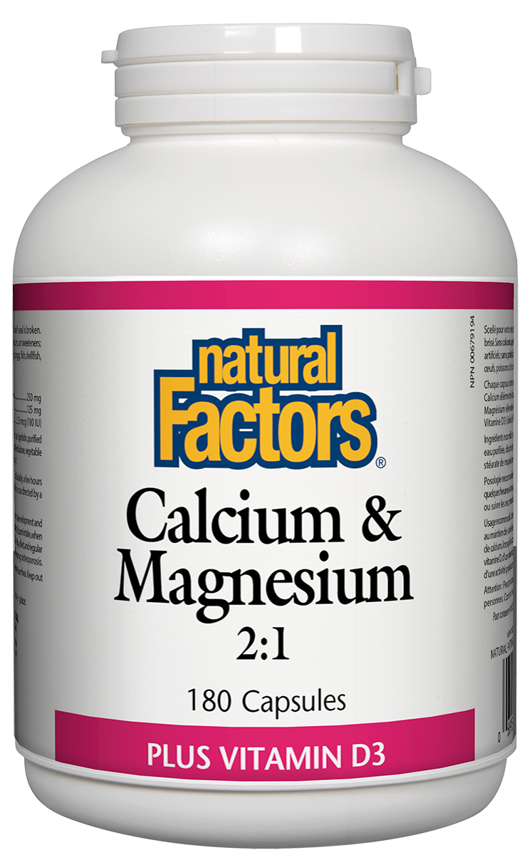 Calcium and Magnesium 2:1 180 capsules - Lighten Up Shop