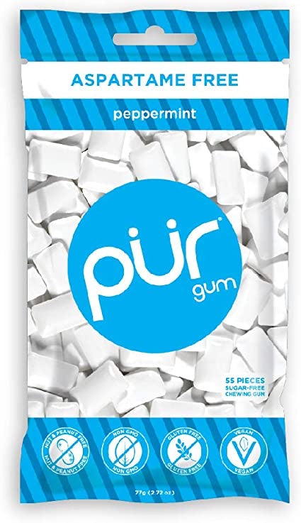 Pur Gum Peppermint 55 Pieces - Lighten Up Shop