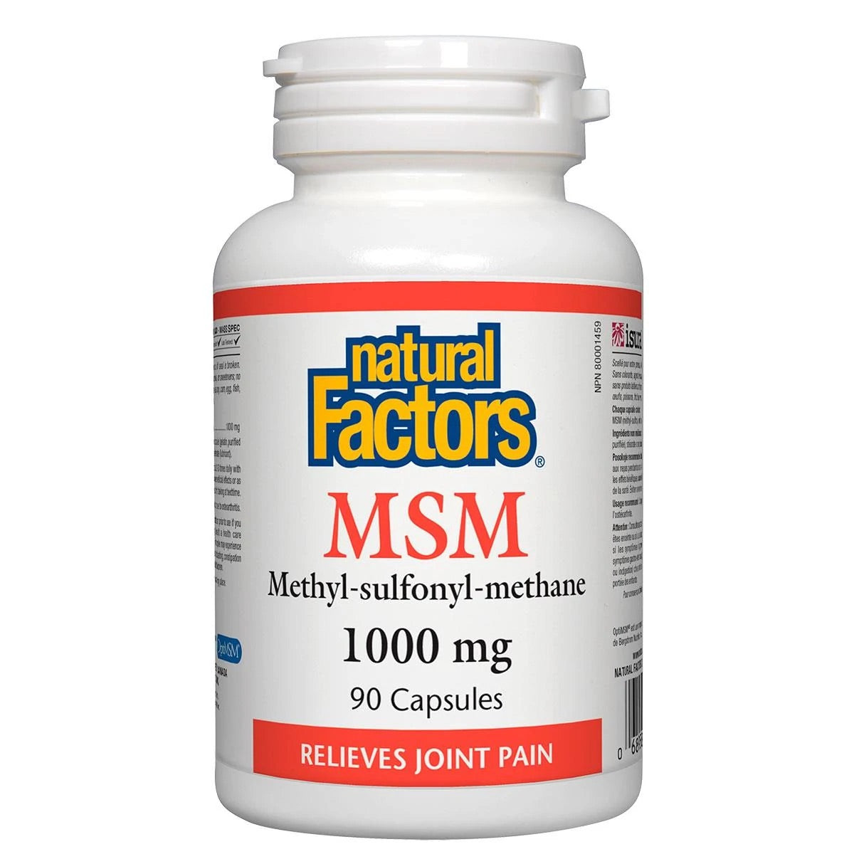 MSM Methylsulphonylmethane 1000mg 90 Capsules - Lighten Up Shop