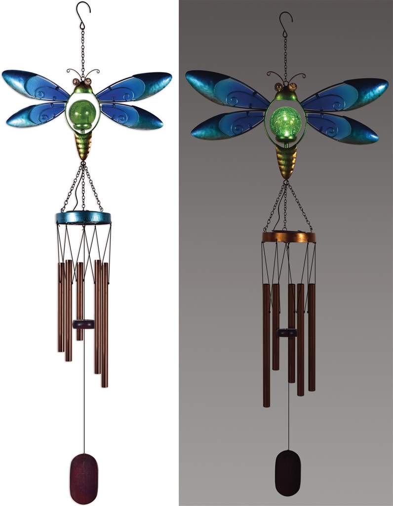 Solar Dragonfly Windchime 38” - Lighten Up Shop