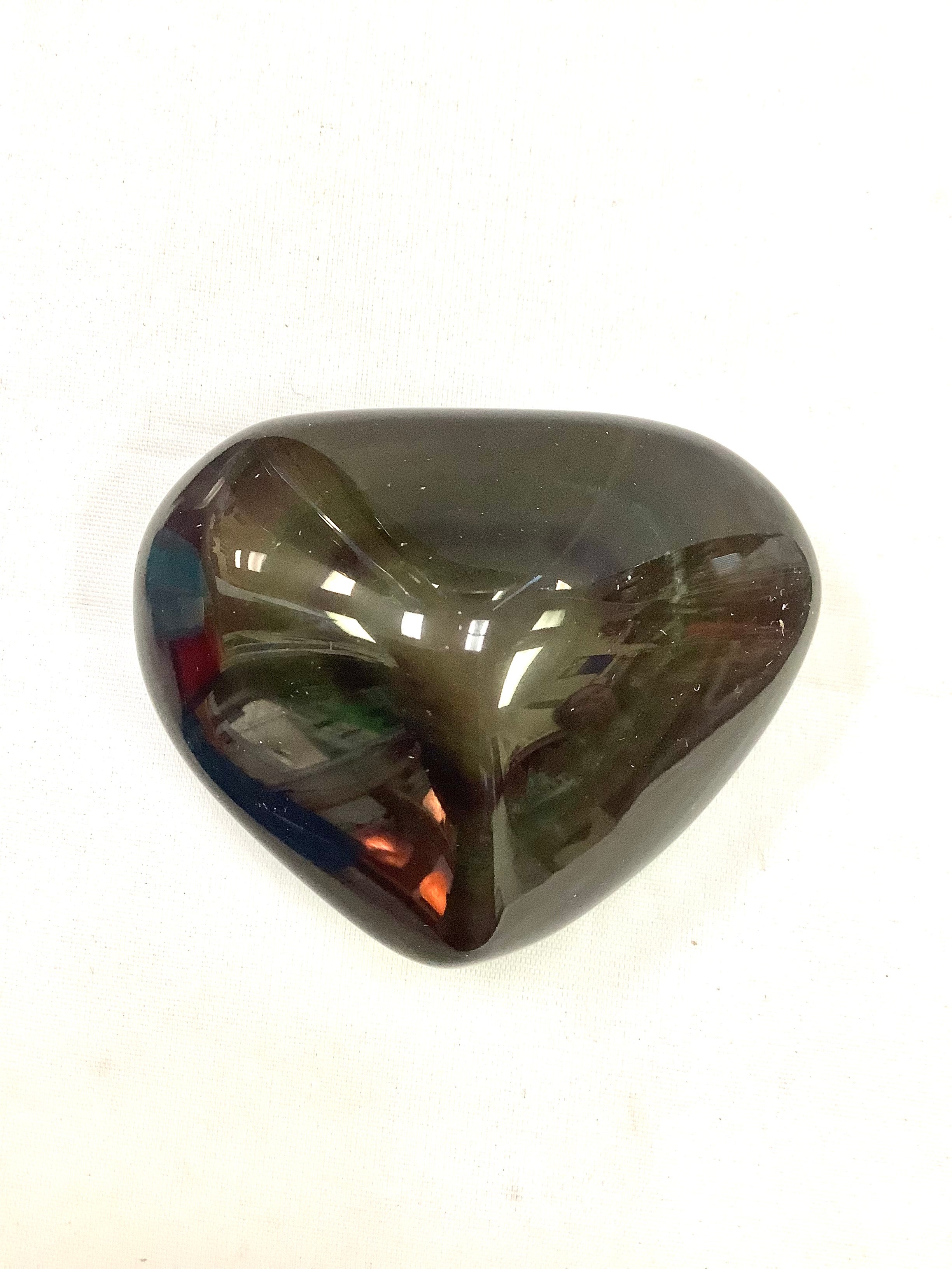 Rainbow Obsidian Heart (3”) - Lighten Up Shop