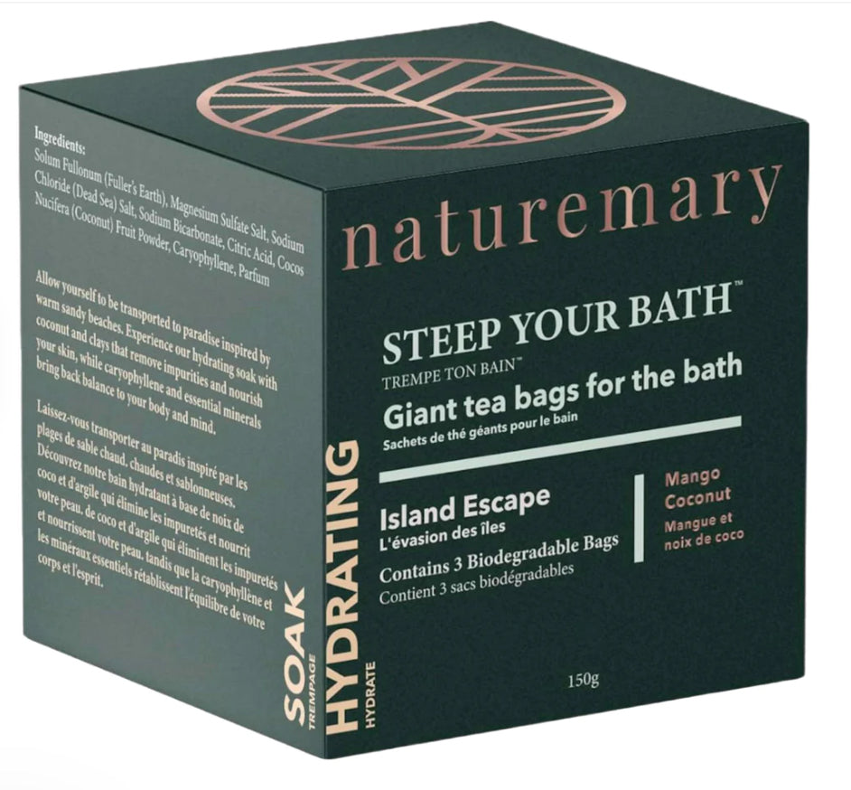 Naturemary Steep Your Bath - Hydrating (Island Escape- Mango Coconut) - Lighten Up Shop
