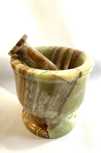 Mortar and Pestle - X-Large Green Onyx - Lighten Up Shop