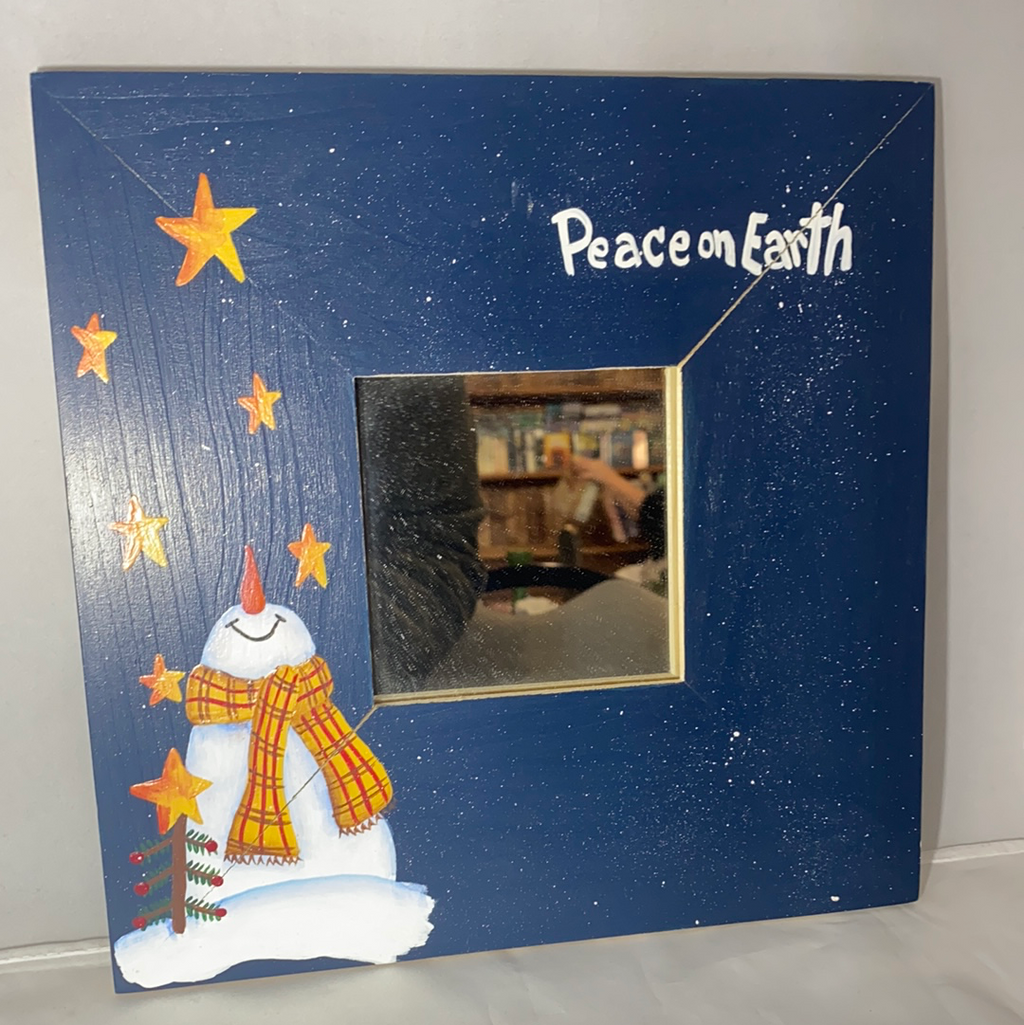 Peace On Earth Framed Mirror - Lighten Up Shop