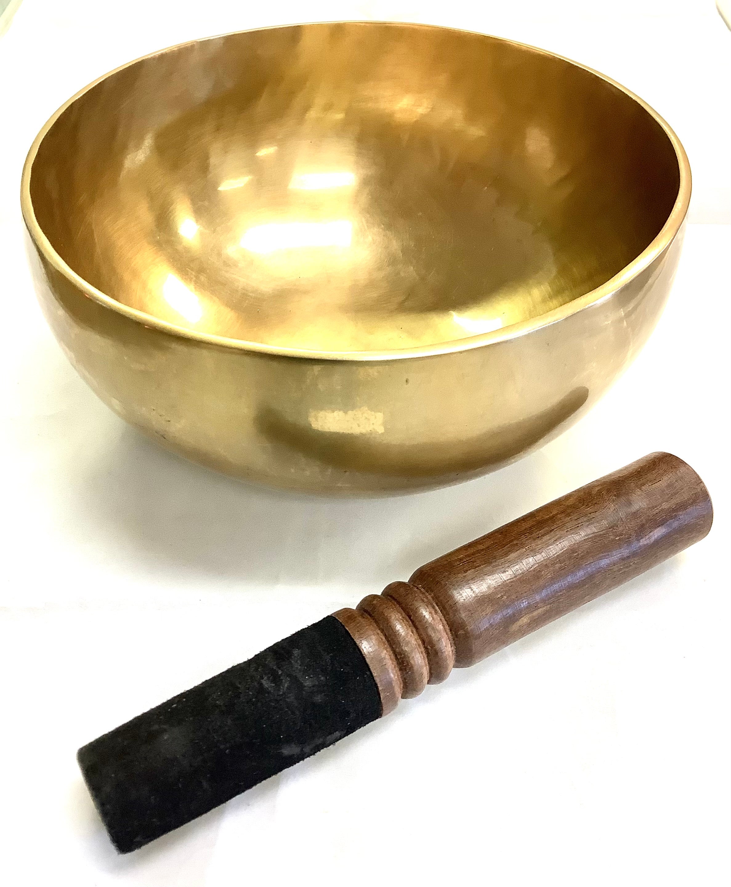 Gold Tibetan Singing Bowl 12” - Lighten Up Shop