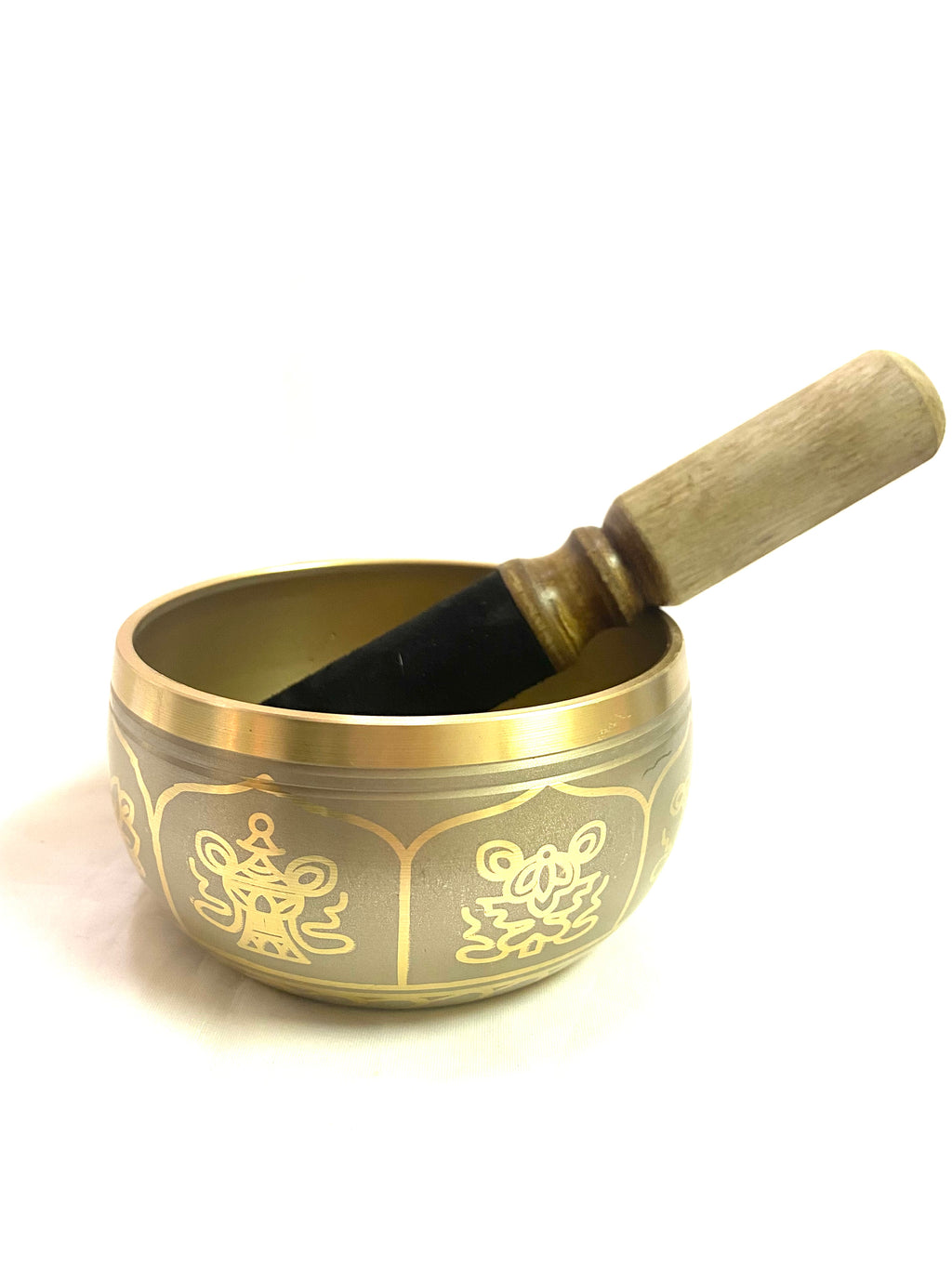 Gold Tibetan Singing bowl 4" - Lighten Up Shop