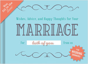 Marriage Wishes, Advice, and Happy Thoughts Fill in the Blank - Lighten Up Shop