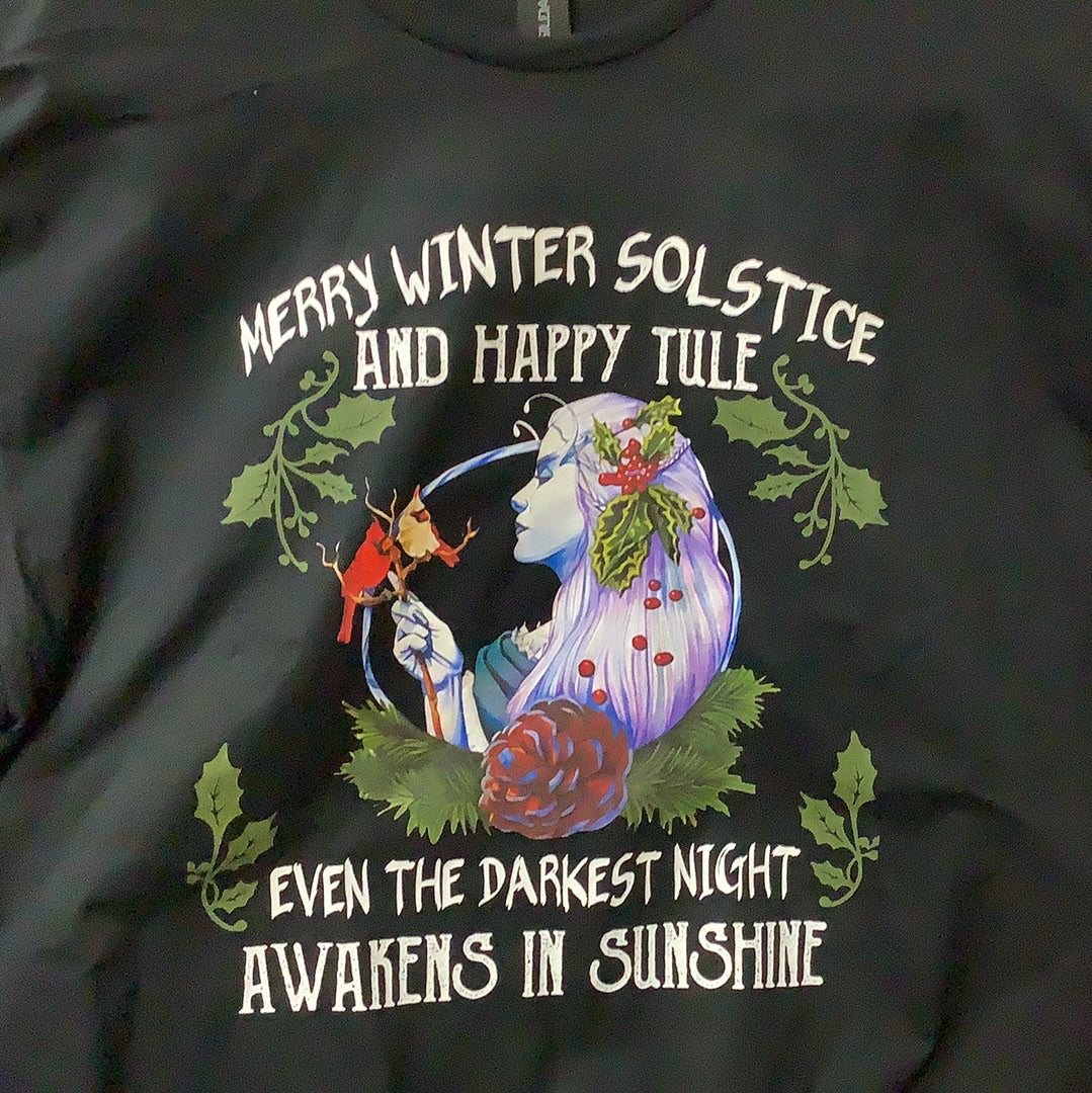 Merry Winter Solstice T-Shirt - Lighten Up Shop