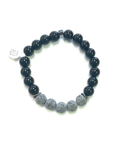 Men’s Grey Lava Diffuser Bracelet - Lighten Up Shop