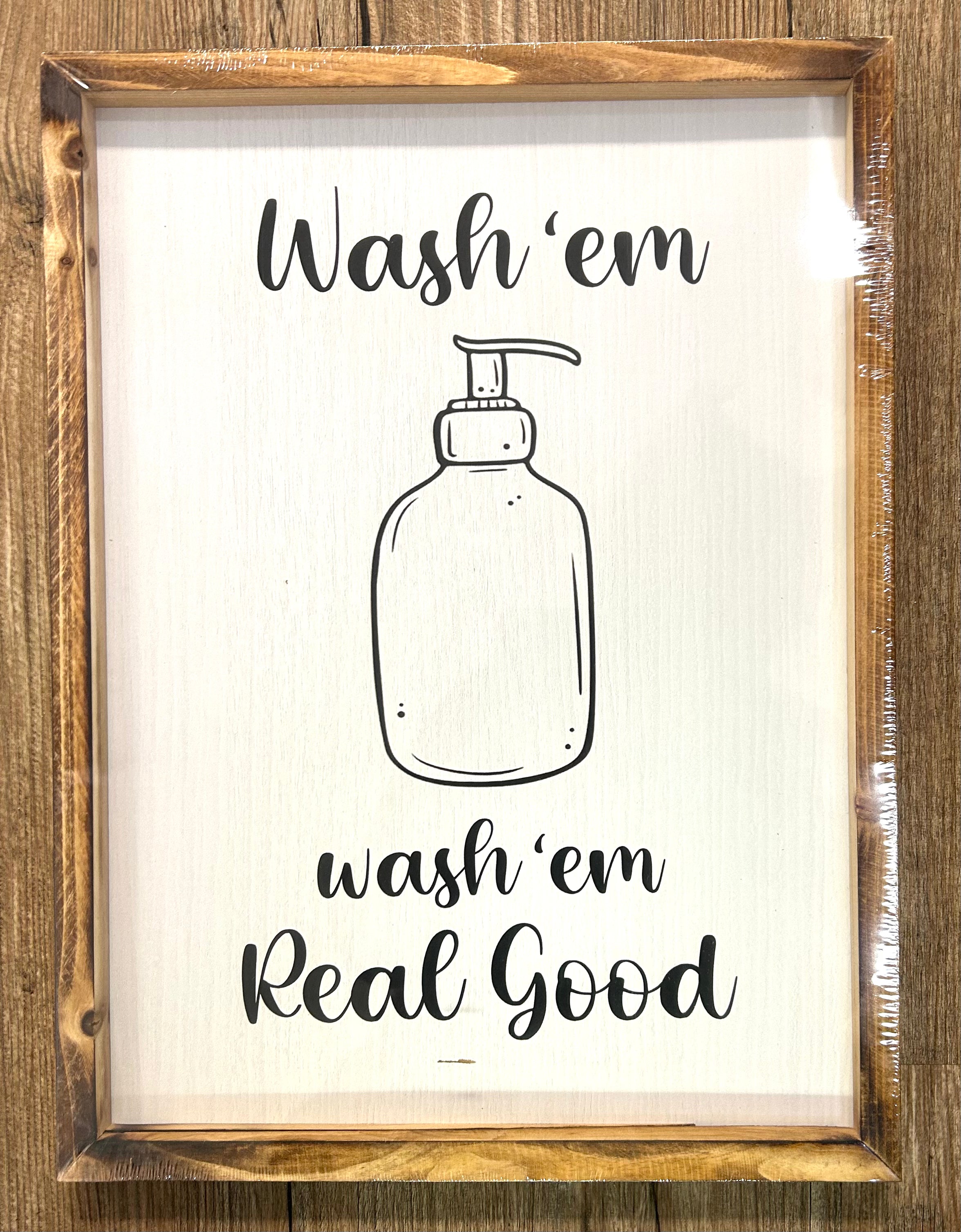 Wash Em’ Bathroom Wall Hanging - Lighten Up Shop