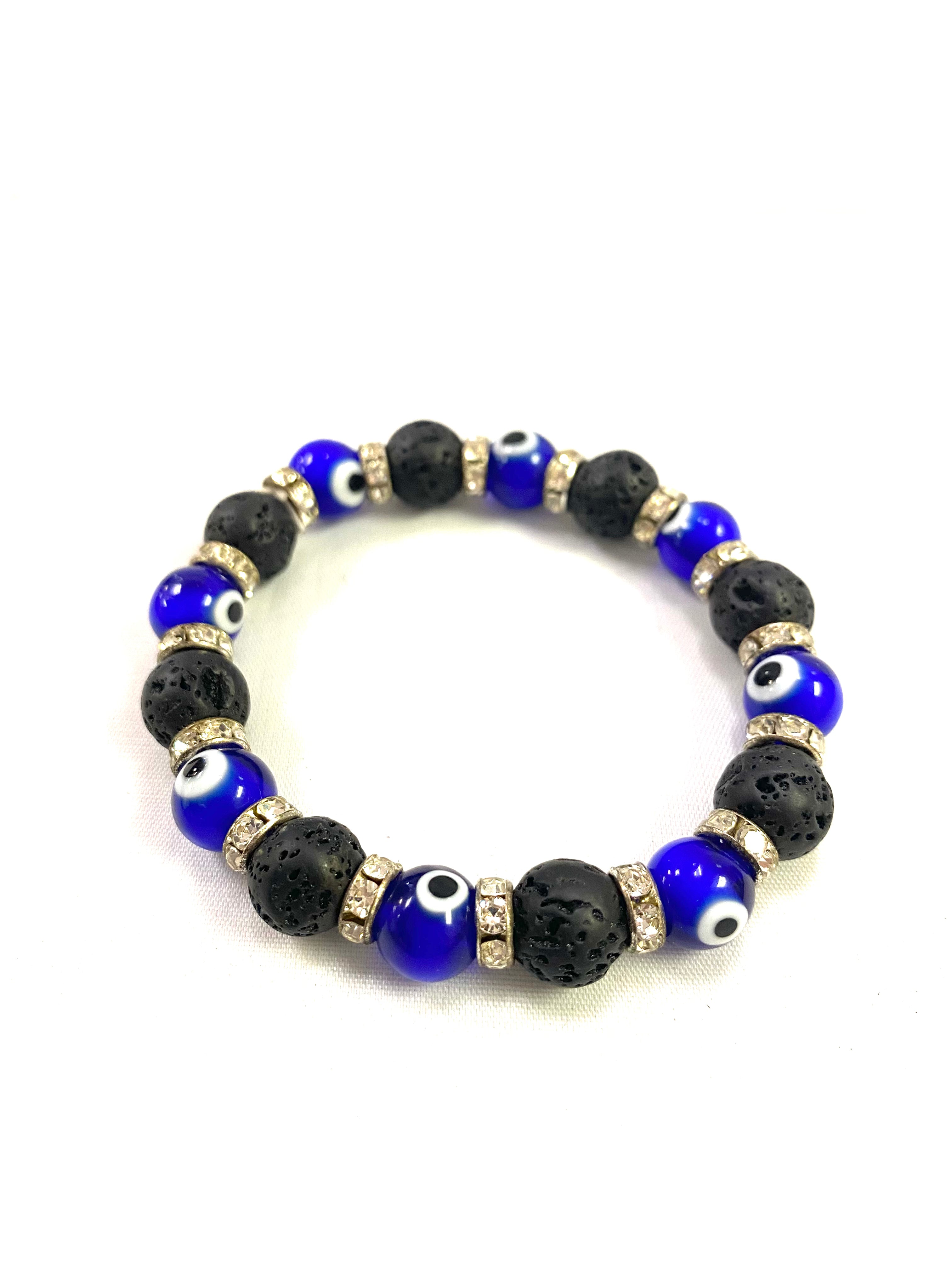 Evil Eye Lava Bracelet - Lighten Up Shop