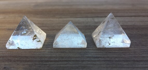 Mini Clear Quartz Pyramid - Lighten Up Shop