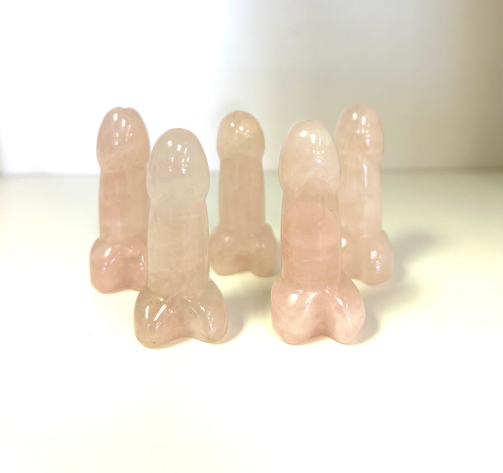 Rose Quartz Penis 2” - Lighten Up Shop