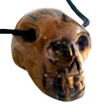 Tiger Iron Skull Pendant & Necklace - Lighten Up Shop