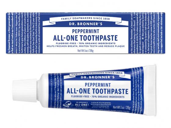 Dr. Bronner's Peppermint Toothpaste 28g - Lighten Up Shop
